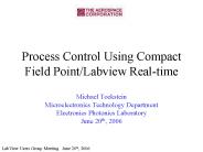 Process Control Using Compact Field Point/Labview Real-time