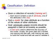 Classification: Definition