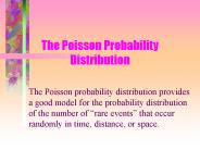 The Poisson Probability Distribution