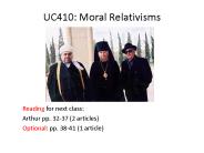 UC410: Moral Relativisms