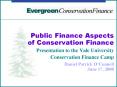 Public Finance Aspects of Conservation Finance PowerPoint PPT Presentation
