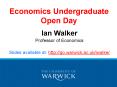 Economics Undergraduate Open Day PowerPoint PPT Presentation
