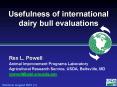 Usefulness of international dairy bull evaluations PowerPoint PPT Presentation