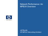 Network Performance: An MPE/iX Overview