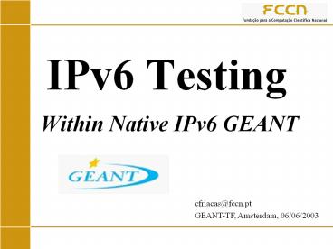 IPv6 Testing