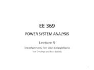 EE 369 POWER SYSTEM ANALYSIS