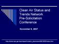Clean Air Status and Trends Network PreSolicitation Conference PowerPoint PPT Presentation