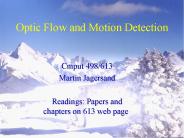Optic Flow and Motion Detection