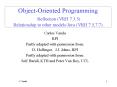 ObjectOriented Programming Reflection VRH 7'3'5 Relationship to other modelsJava VRH 7'5,7'7 PowerPoint PPT Presentation