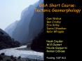 GSA Short Course: Tectonic Geomorphology PowerPoint PPT Presentation