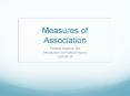 Measures of Association PowerPoint PPT Presentation