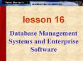 Database Management Systems and Enterprise Software PowerPoint PPT Presentation