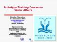 Prototype Training Course on Water Affairs PowerPoint PPT Presentation