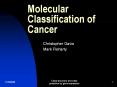 Molecular Classification of Cancer PowerPoint PPT Presentation