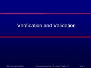 Verification and Validation