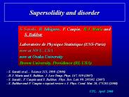 Supersolidity and disorder
