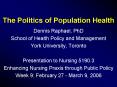The Politics of Population Health PowerPoint PPT Presentation