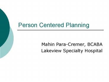 Person Centered Planning