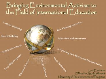 Bringing Environmental Activism to the Field of International Education