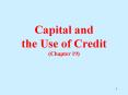 Capital and the Use of Credit Chapter 19 PowerPoint PPT Presentation