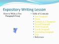 Expository Writing Lesson PowerPoint PPT Presentation