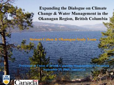 Expanding the Dialogue on Climate Change