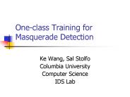 One-class Training for Masquerade Detection