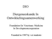 DIO Diergeneeskunde In Ontwikkelingssamenwerking