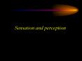 Sensation and perception PowerPoint PPT Presentation