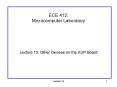 Lecture 13: Other Devices on the XUP Board PowerPoint PPT Presentation