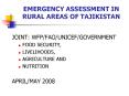 EMERGENCY ASSESSMENT IN RURAL AREAS OF TAJIKISTAN PowerPoint PPT Presentation