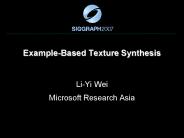 Example-Based Texture Synthesis