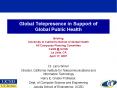 Global Telepresence in Support of Global Public Health PowerPoint PPT Presentation