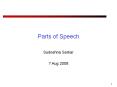 Parts of Speech PowerPoint PPT Presentation