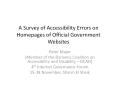 A Survey of Accessibility Errors on Homepages of Official Government Websites PowerPoint PPT Presentation