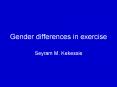 Gender differences in exercise PowerPoint PPT Presentation