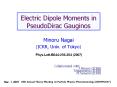 Electric Dipole Moments in PseudoDirac Gauginos PowerPoint PPT Presentation