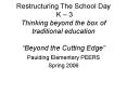 Restructuring The School Day K  PowerPoint PPT Presentation
