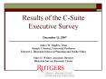 Results of the CSuite Executive Survey PowerPoint PPT Presentation