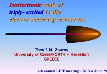 Isoelectronic study of triply excited Lilike electron scattering resonances