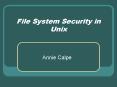 File System Security in Unix PowerPoint PPT Presentation