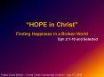HOPE in Christ PowerPoint PPT Presentation