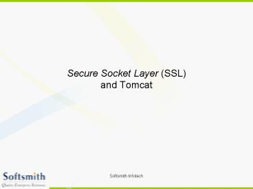 Secure Socket Layer SSL and Tomcat