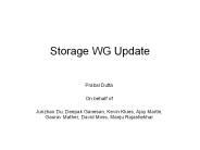 Storage WG Update