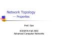Network Topology Properties PowerPoint PPT Presentation