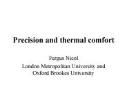 Precision and thermal comfort
