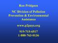 Ron Pridgeon NC Division of Pollution Prevention PowerPoint PPT Presentation