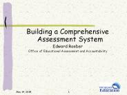 Building a Comprehensive Assessment System