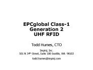 EPCglobal Class1 Generation 2 UHF RFID