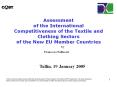 Assessment of the International Competitiveness of the Textile and Clothing Sectors of the New EU Me PowerPoint PPT Presentation
